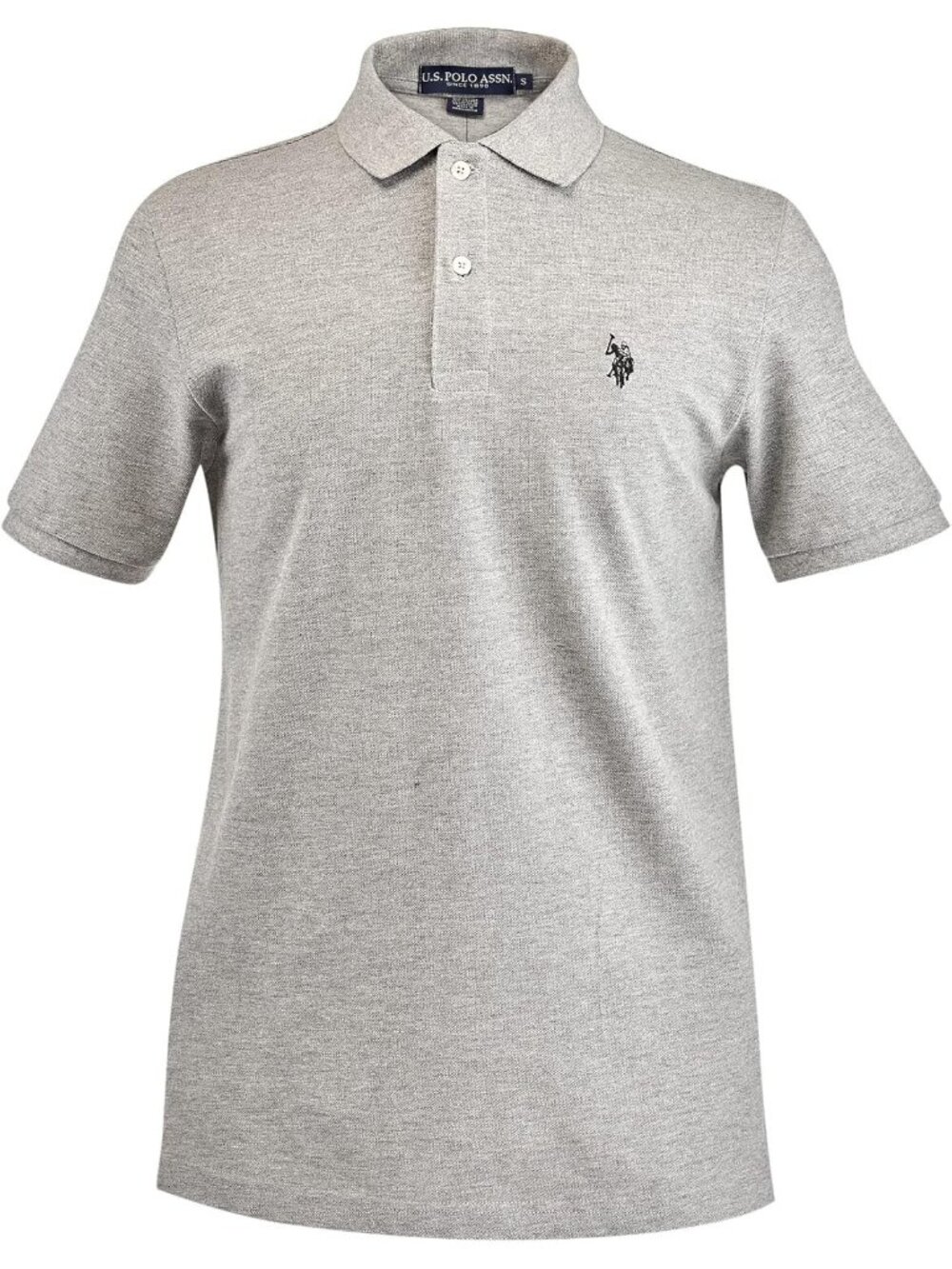 U.S. Polo Assn. Men's Size XL Gray Short Sleeve Classic Pique Polo NEW